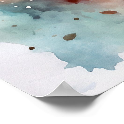 Motivierend Watercolor Wall Art Poster 46 (Ecke)