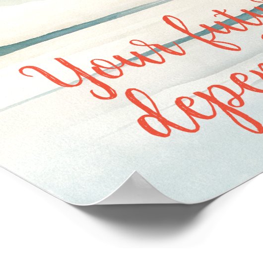 Motivierend Watercolor Wall Art Poster 50 (Ecke)