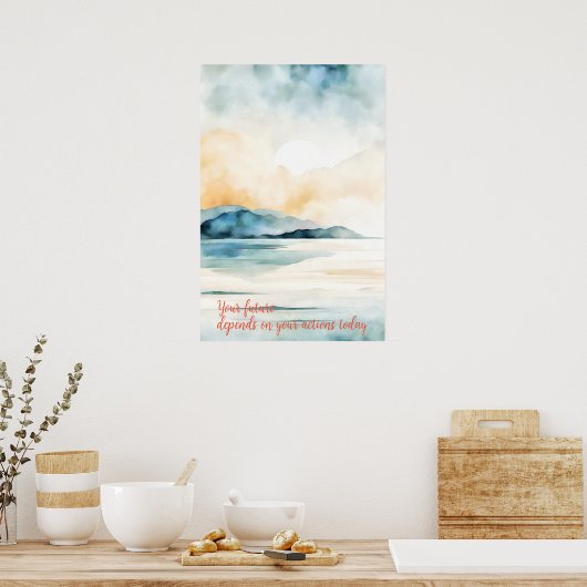 Motivierend Watercolor Wall Art Poster 50 (Küche)