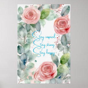 Motivierend Watercolor Wall Art Poster 63
