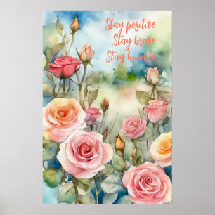 Motivierend Watercolor Wall Art Poster 64