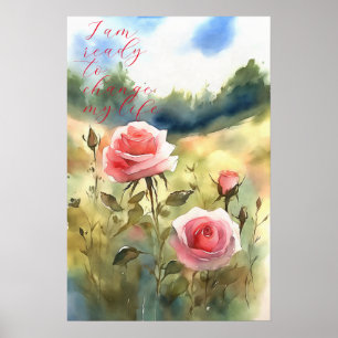 Motivierend Watercolor Wall Art Poster 71