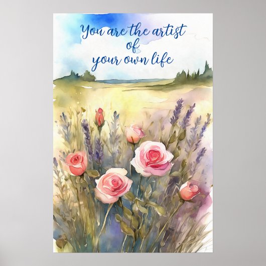 Motivierend Watercolor Wall Art Poster 72 (Vorne)