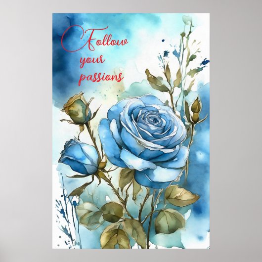 Motivierend Watercolor Wall Art Poster 76 (Vorne)