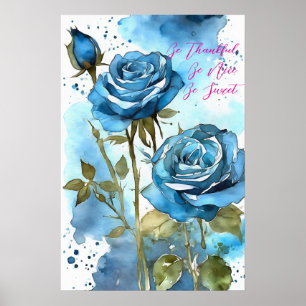 Motivierend Watercolor Wall Art Poster 78