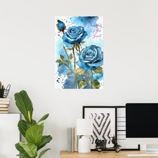 Motivierend Watercolor Wall Art Poster 78 (Heimbüro)