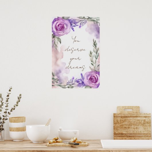 Motivierend Watercolor Wall Art Poster 9 (Küche)