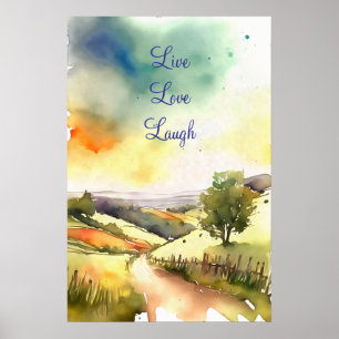 Motivierend Watercolor Wall Art Poster 93