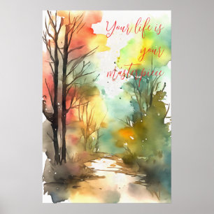 Motivierend Watercolor Wall Art Poster 95