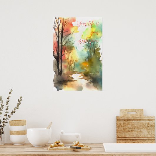 Motivierend Watercolor Wall Art Poster 95 (Küche)