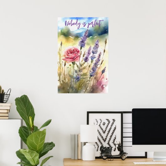 Motivierend Watercolor Wall Art Poster 97 (Heimbüro)