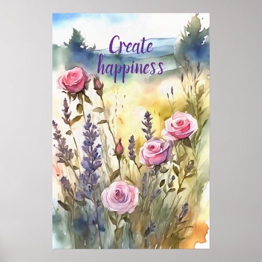 Motivierend Watercolor Wall Art Poster 98 (Vorne)