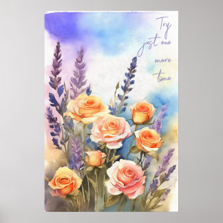 Motivierend Watercolor Wall Art Poster 99