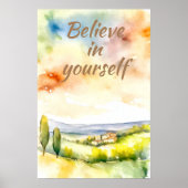 Motivierend Watercolor Wand an Wand Landschaftspfl Poster (Vorne)