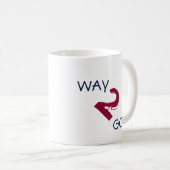 Motivierend WAY2GO Blau-Pflaume Kaffeetasse (VorderseiteRechts)