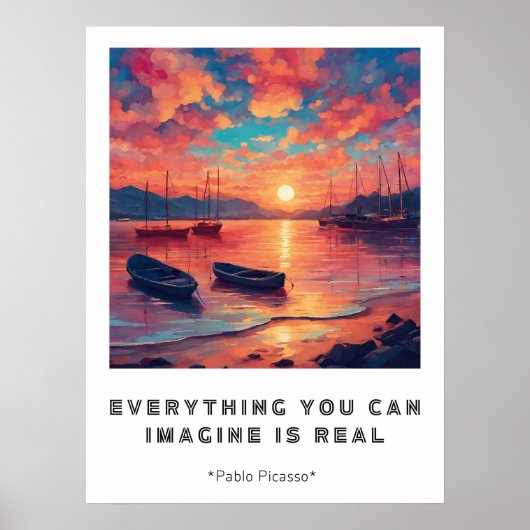 Motivierend Weisheit Stellen Sie sich vor, es wäre Poster (Vorne)