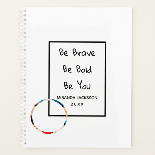 Motivierend weißes Foto 2023 Planer (Vorderseite)