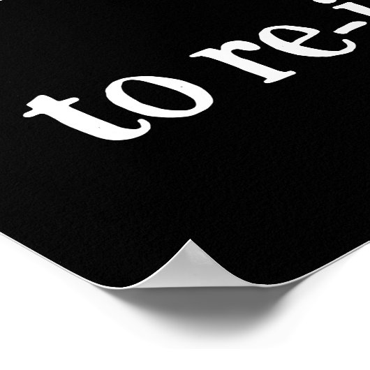 Motivierend Wiederholung von Schwarz & Weiß Poster (Ecke)