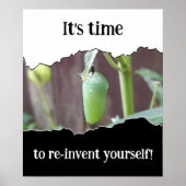 Motivierend Wiederholung von Schwarz & Weiß Poster (Vorne)