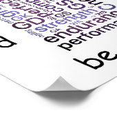 Motivierend Word Art Netball Zitat Poster (Ecke)