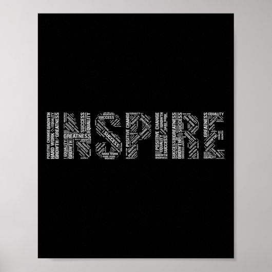 Motivierend Word-Cloud inspiriert Poster (Vorne)
