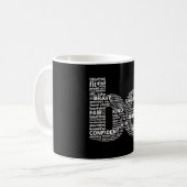 Motivierend Word Cloud-Tasse Kaffeetasse (Vorderseite Links)