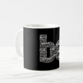 Motivierend Word Cloud-Tasse Kaffeetasse