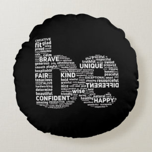 Motivierend Word Cloud Throw Kissen