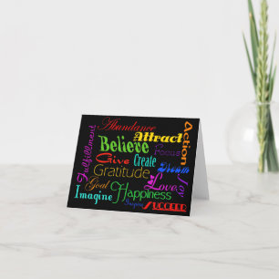 Motivierend Word Collage Note Card Karte