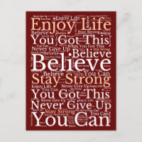 Motivierend WordArt-Muster Weißer Burgund