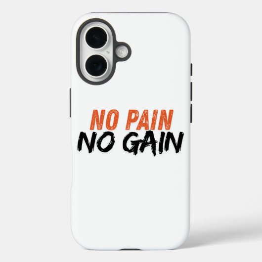 Motivierend Workout iPhone Case (Kein Schmerz mehr (Rückseite)