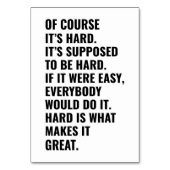 Motivierend Workout-Zitate Tischnummer (Rückseite)