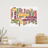 Motivierend Worte #1 positive Ermutigung Poster (Küche)