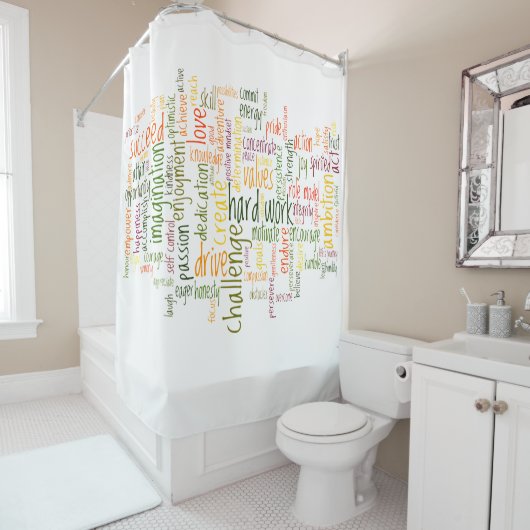 Motivierend Worte 2 positive Ermutigung Duschvorhang (Beispiel)