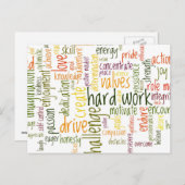 Motivierend Worte 2 positive Ermutigung Postkarte (Vorne/Hinten)