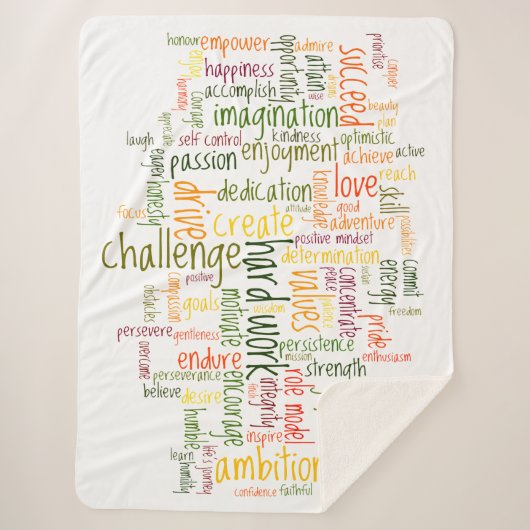 Motivierend Worte 2 positive Ermutigung Sherpadecke (Vorderseite)