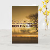 Motivierend Worte - Benjamin Franklin Zitat Karte (Gelbe Blume)