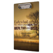 Motivierend Worte - Benjamin Franklin Zitat Klemmbrett (Links)