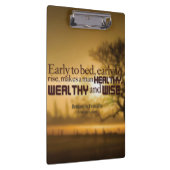 Motivierend Worte - Benjamin Franklin Zitat Klemmbrett (Rechts)