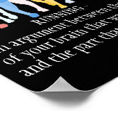 Motivierend Worte, das Brain-Argument laufen lasse Poster (Ecke)