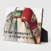 Motivierend Worte - Das Habit der Beständigkeit Fotoplatte (Seite)