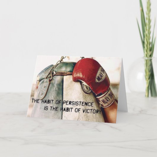 Motivierend Worte - Das Habit der Beständigkeit Karte (Vorderseite)