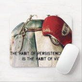 Motivierend Worte - Das Habit der Beständigkeit Mousepad (Mit Mouse)