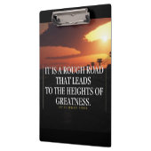 Motivierend Worte - Der harte Weg führt zu Wohlsta Klemmbrett (Links)
