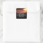 Motivierend Worte - Der harte Weg führt zu Wohlsta Quadratischer Aufkleber (Tasche)