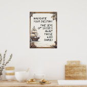 Motivierend Worte des Piratenlebens Poster (Küche)