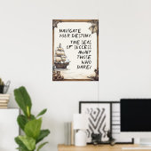 Motivierend Worte des Piratenlebens Poster (Heimbüro)