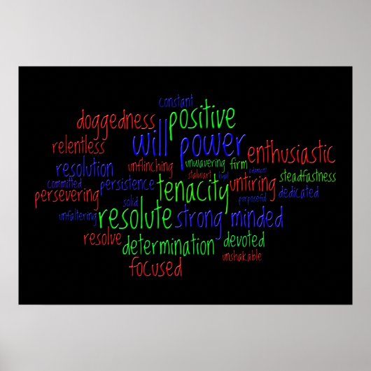 Motivierend Worte, die eine positive Einstellung f Poster (Vorne)