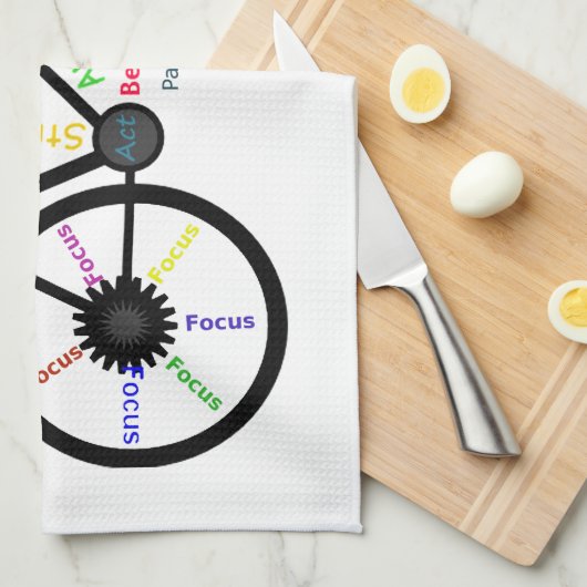 Motivierend Worte, Fahrrad, Fahrrad, Fahrrad, Fahr Geschirrtuch (Viertel Falte)