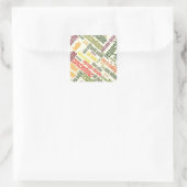 Motivierend Worte fördern positive Ergebnisse Quadratischer Aufkleber (Tasche)